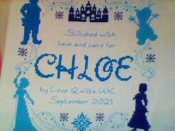 Cross stitch square for Chloe G's quilt