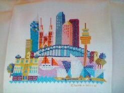 Cross stitch square for Aston W's quilt