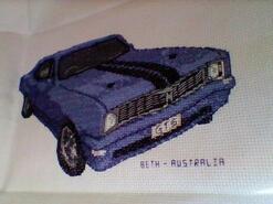 Cross stitch square for Ibraheem P's quilt