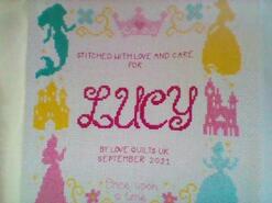 Cross stitch square for Lucy L's quilt