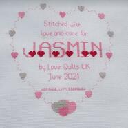 Cross stitch square for Jasmin C's quilt