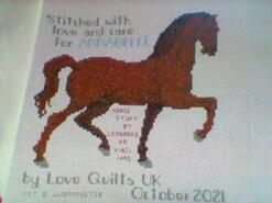 Cross stitch square for Annabelle W's quilt