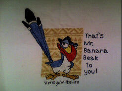 Cross stitch square for Tyler Lee's quilt