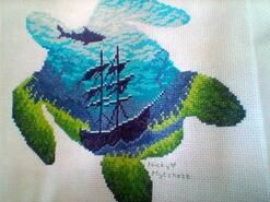 Cross stitch square for Phoenix R's quilt