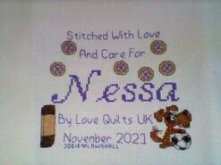 Cross stitch square for Nessa J's quilt