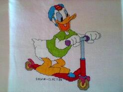 Cross stitch square for Amelie's quilt