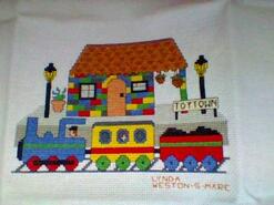 Cross stitch square for Chester J's quilt