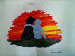 Cross stitch square for Saoirse's quilt