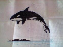 Cross stitch square for Zayn's quilt