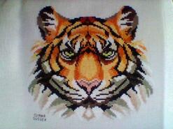 Cross stitch square for Vinnie M's quilt