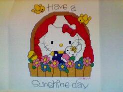Cross stitch square for Isla C's quilt