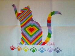 Cross stitch square for Leela H's quilt