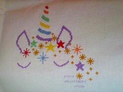 Cross stitch square for Madison M's quilt