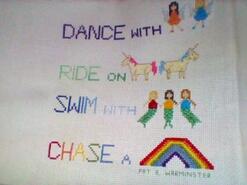Cross stitch square for Madison M's quilt