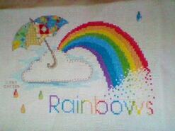 Cross stitch square for Harlow D's quilt