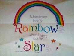 Cross stitch square for Harlow D's quilt