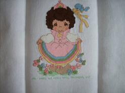 Cross stitch square for Tilly Lucy's quilt