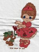Cross stitch square for Tilly Lucy's quilt