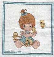 Cross stitch square for Tilly Lucy's quilt