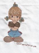 Cross stitch square for Tilly Lucy's quilt