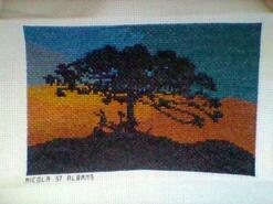 Cross stitch square for Jacob M's quilt