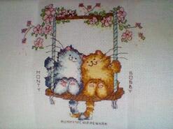 Cross stitch square for Evie E's quilt