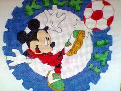 Cross stitch square for Kian J's quilt