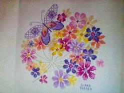 Cross stitch square for Maisie W's quilt