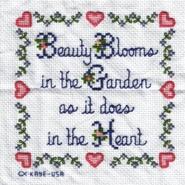 Cross stitch square for Antonia's quilt