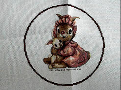 Cross stitch square for (QUILTED) Circles 4's quilt