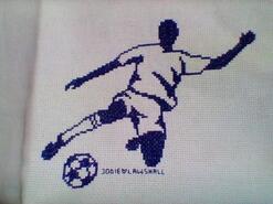 Cross stitch square for Luca G's quilt