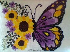 Cross stitch square for Liberty W's quilt