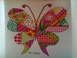 Cross stitch square for Liberty W's quilt