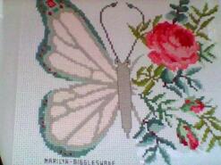 Cross stitch square for Amelia T's quilt