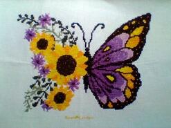 Cross stitch square for Amelia T's quilt