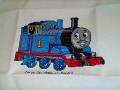 Cross stitch square for Harry S's quilt