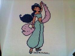 Cross stitch square for Edith-Rose's quilt