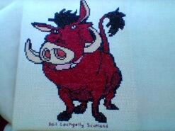 Cross stitch square for Cooper's quilt