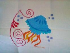 Cross stitch square for Harley D's quilt
