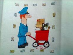 Cross stitch square for Mia M's quilt