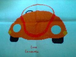Cross stitch square for Oliver J's quilt