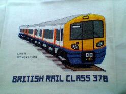 Cross stitch square for Oliver J's quilt
