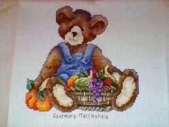 Cross stitch square for Oliver J's quilt