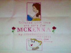 Cross stitch square for McKenna H's quilt