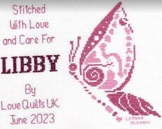 Cross stitch square for Libby S's quilt
