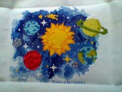 Cross stitch square for Logan's quilt