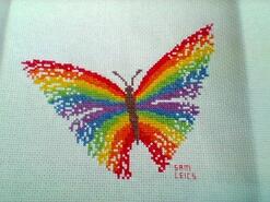 Cross stitch square for Sara G's quilt
