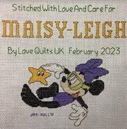 Cross stitch square for Maisy-Leigh's quilt