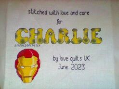Cross stitch square for Charlie F's quilt