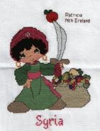 Cross stitch square for Tilly Lucy's quilt